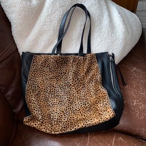 Sanctuary purse - leather and calf hair